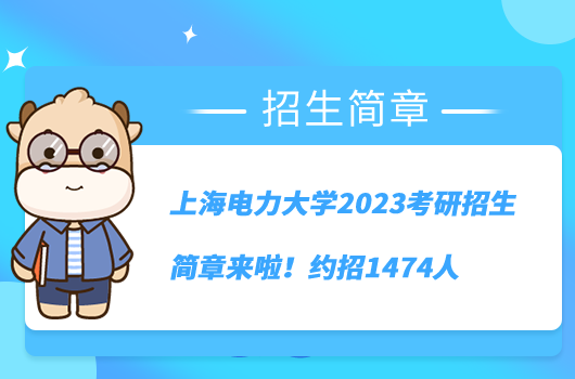 上海電力大學2023考研招生簡章來啦！約招1474人