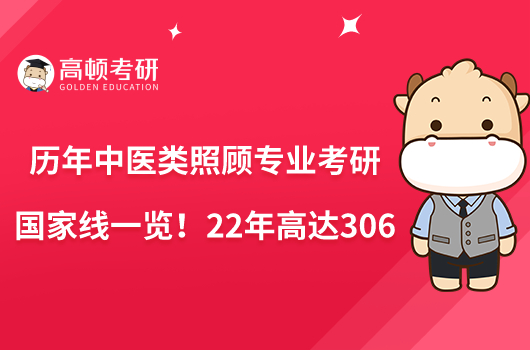 歷年中醫(yī)類照顧專業(yè)考研國(guó)家線一覽！22年高達(dá)306